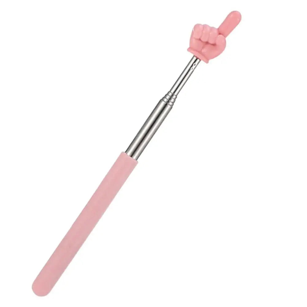Steel Teaching Pointer Telescopic Rod Finger Design Teaching Stick Finger Reading Sticks Tools School Office Supplies