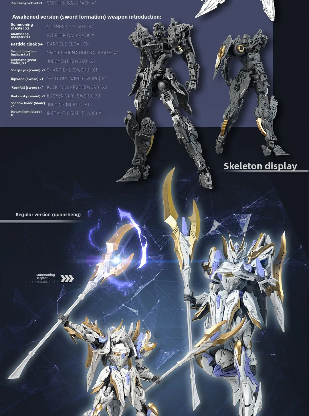 SNAA Knights of The Round Table Percival Tristan Achilles Lancelot Model Kit Collectible Action Figure with Dual Armor Modes