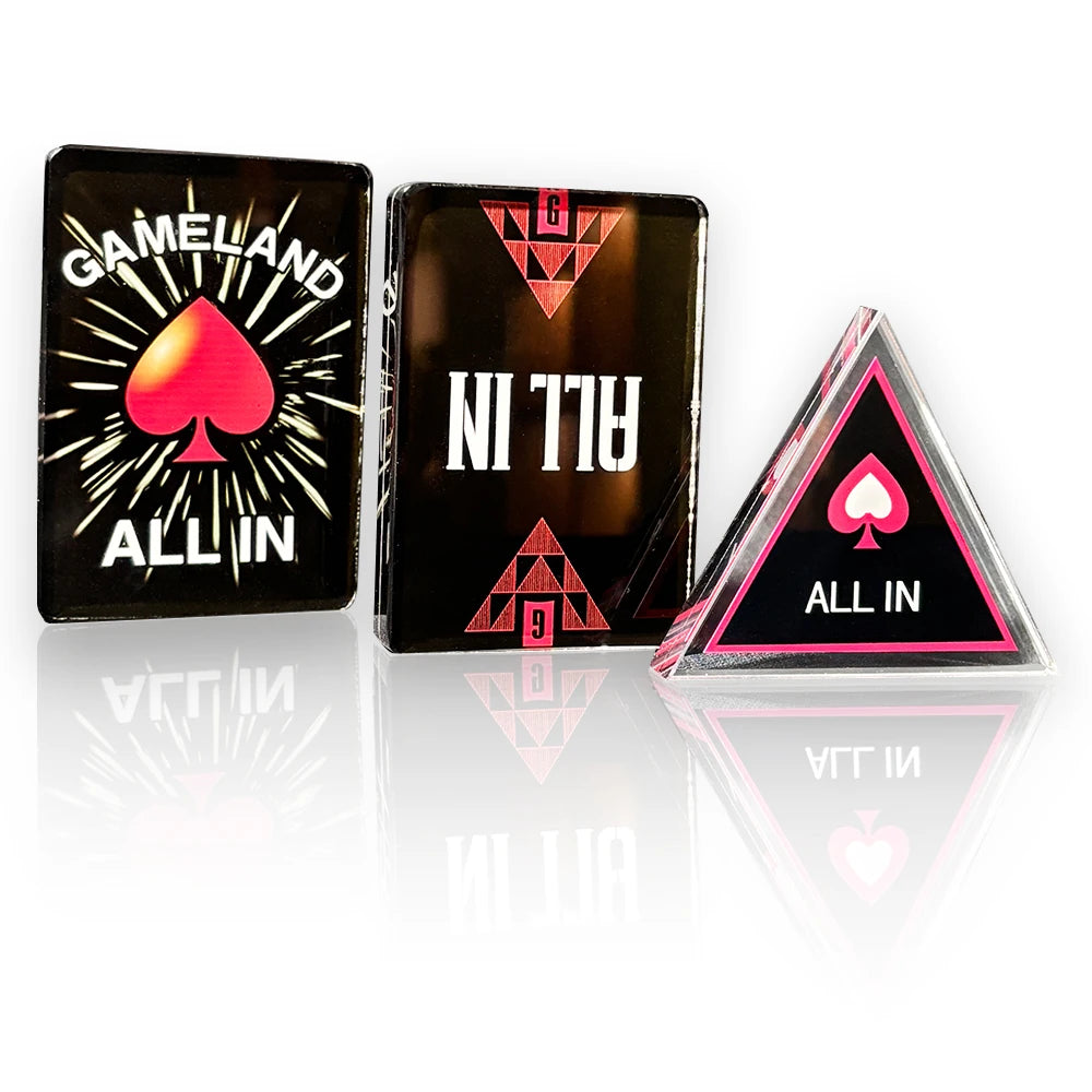 Acrylic Crystal Exquisite Poker Dealer Puck Button Code ”ALL IN" Entertainment Game Board Table Accessories