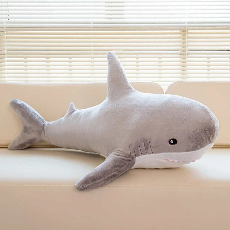 100cm Cartoon Hot Sell Soft Rainbow Shark Plush Doll Pillow Sea Creatures Colorful Shark Plush Toy Warm Hug For Boys Girls Gifts