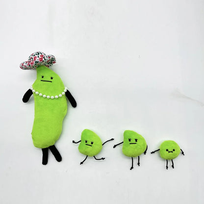 31cm New Secret Staycation Plush Toy Edamame Family Doll Cute Cartoon Stuffed Soft Toy Birthday Christmas Gift For Children