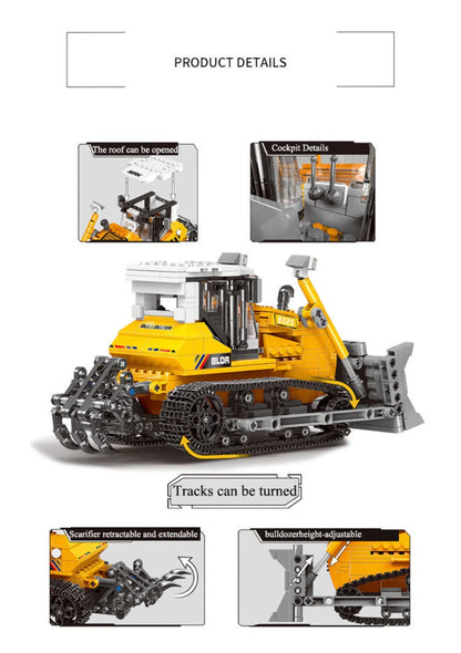 City technical MOC WheelLoader Car Heavy Mining Truck Crane Building Blocks DIY Engineering Excavator Bricks Toy For Children