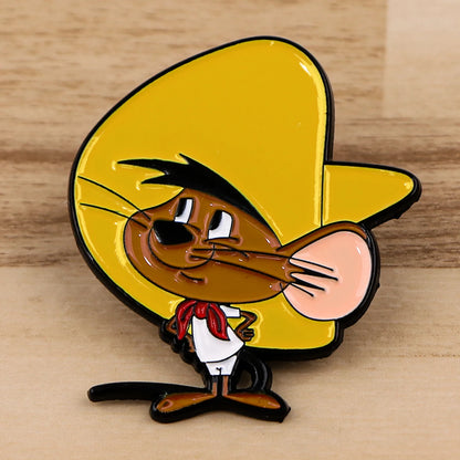 Mexican Mouse Enamel Pin Badges on Backpack Brooches for Women Men Lapel Pins Animal Jewelry Cosplay Accessories Toys Gift