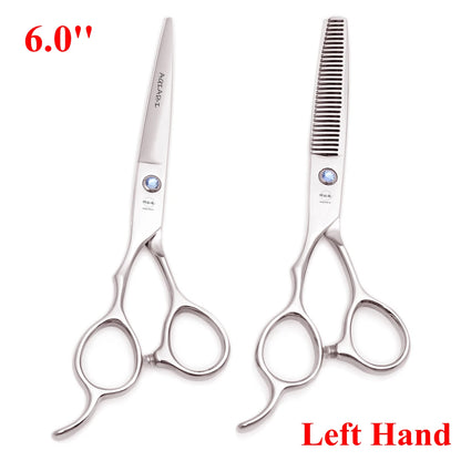6.0'' Left Hand Professional Hairdressing Hair Scissors Cutting Shears Thinning Salon Barber Home Japan Steel Dropshipping A8001