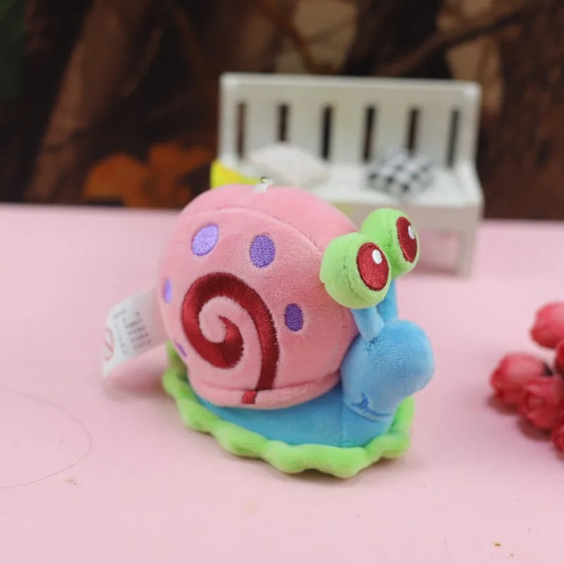 Anime Spongebob Squarepants Patrick Star Squidward Eugene H. Krabs Gary Stuffed Plush Toy Pendant Keychain Birthday Gift For Kid
