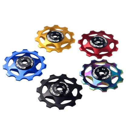 Five Colours Bike Aluminum Alloy Guide Wheel Pulley Rear Derailleur 11T 13T Guide MTB Ceramic Bearing Jockey Wheel For 4/5/6MM