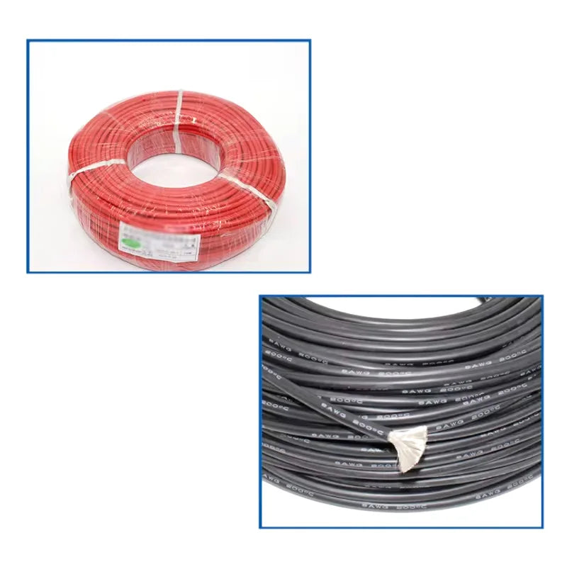 10 meter/lot High Quality wire silicone 10 12 14 16 18 20 22 24 26 28 30AWG 5m red and 5m black color