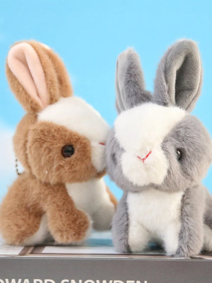 Imitation Rabbit Plush Pendant Lovely White  Doll Key Chain  Backpack  Gift Girl Cute  Keychain