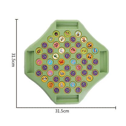 Kids Battle Chess Educational Toy Observation Concentration Training Fun Animal Flip Chess Parent-child Interactive Game Toys