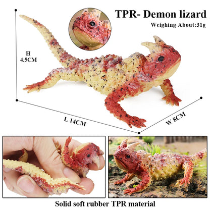 Oenux Soft Wild Insect Animal Model Caterpillar Lizard Snake Chameleon Gekko Action Figures TPR Halloween Trick Toy Kid Gift