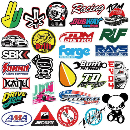 10/20/50/100pcs Cool JDM Stickers Auto Car Modify Motorcycle Scooter Bike Skateboard Laptop Graffiti Vinyl Decals Sticker Bomb