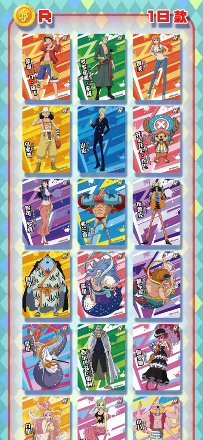 New One Piece Card Straw Hat Pirate Luffy Zoro Nami Classic Anime Character Collection Cards Toys Gifts