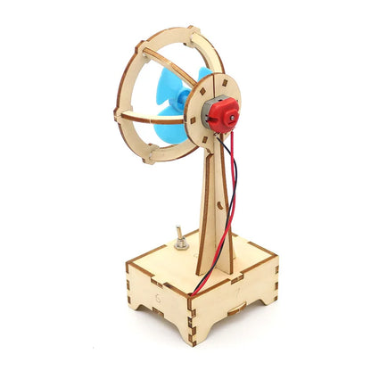 Kids DIY Science Toys Educational Scientific Experiment Kit Wood Tank / Music box / Balance/ Mechanical forceps/Excavator/Clock