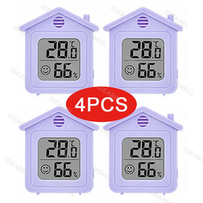 4pcs Mini LCD Hygrometer Thermometer Indoor Household New Digital Temperature Humidity Meter Digital Display Wall Mounted Sensor