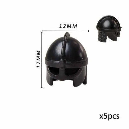 Viking Pirate Age Bullhorn Hat Medieval Knight Roman Warrior Soldier Helmet Action Figures Building Blocks Toys For Children
