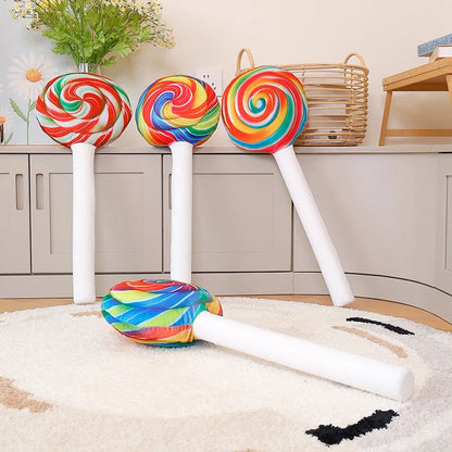 40/70CM New Funny Colour Lollipop Plush Toys Colorful Candy Plush Pillow Ball Toy Stuffed Soft Birthday Gifts Room Decoration