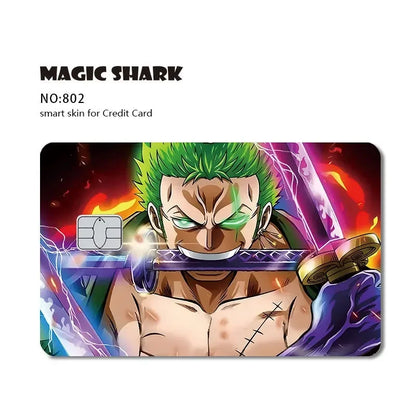 Magic Shark Wanted Anime 3M PVC Matte No Fade Skin Cover Sticker for Metro Debit Credit Card