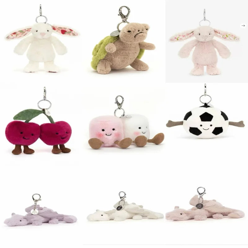 JC Cotton Candy plush keychains, Cherry key plush keychains, Rabbit plush keychains, Flying Dragon plush keychains, Aas  gifts
