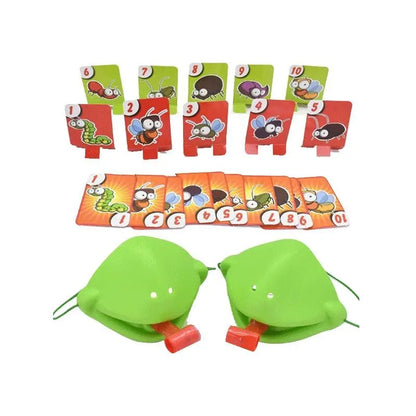 Frog Lizard Mask Wagging Tongue Lick Cards Board Games for Children Family Party Toys Antistress Funny Desktop Puzzle Game Toys