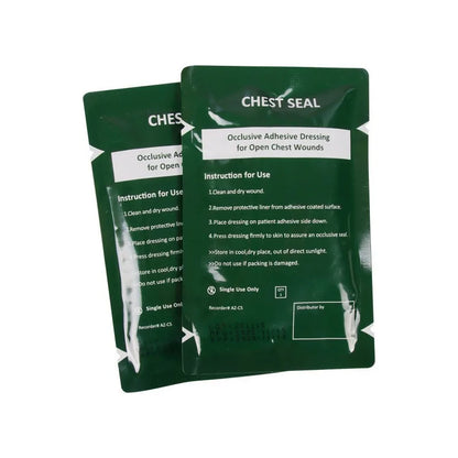 Chest Seal Life-Saving Wound Care for Emergency or Tactical Situations Advanced Adhesive Sterile Transparent Lightweight Vent