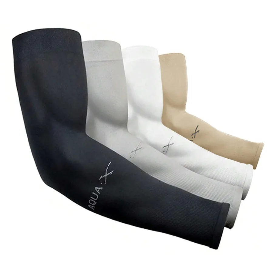 3Pairs Summer Sun Protection Ice Sleeve Men Women Fashion Breathable Elastic Ice Silk  Arm Gloves for Outdoor Cycling, Driving