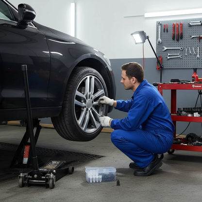 Vacuum Tire Puncture Repair Kit with Screwdriver & Storage Box Self-Service Plug & Patch for Car, Truck, Motorcycle, Bike Tire