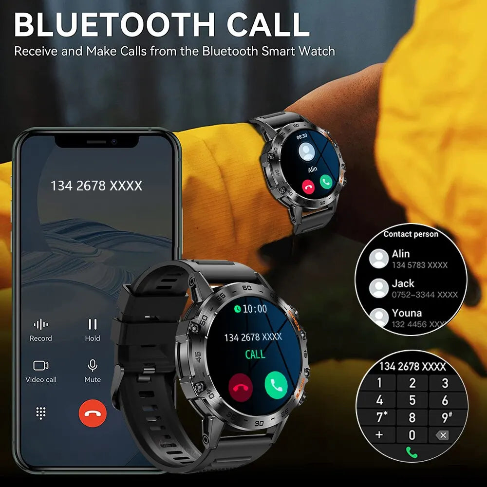 MEVADEN 1.39 inch Bluetooth Call Smart Watch Men Sports Fitness Tracker Watches IP67 Waterproof Smartwatch for Android IOS MD52