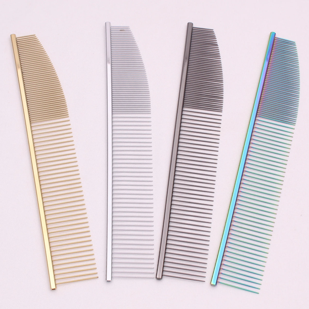 Copper Dog Grooming Combs Pet Boundary Knot Massage Tools Professional Salon Cat Hair Cleaning Crescent High Low Teeth 7816#