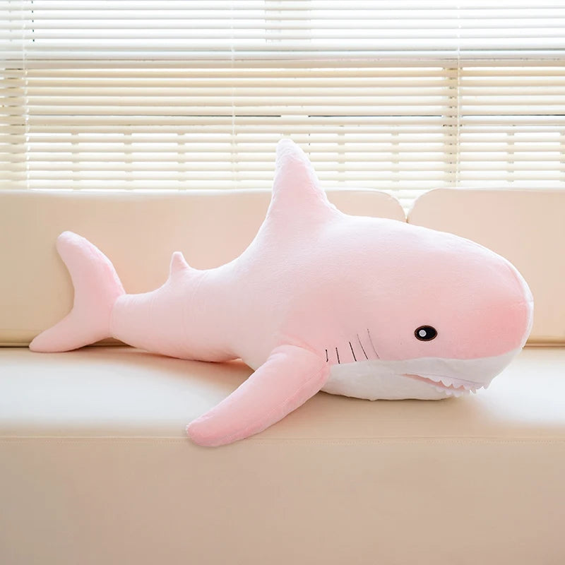 100cm Cartoon Hot Sell Soft Rainbow Shark Plush Doll Pillow Sea Creatures Colorful Shark Plush Toy Warm Hug For Boys Girls Gifts