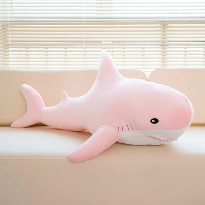 100cm Cartoon Hot Sell Soft Rainbow Shark Plush Doll Pillow Sea Creatures Colorful Shark Plush Toy Warm Hug For Boys Girls Gifts