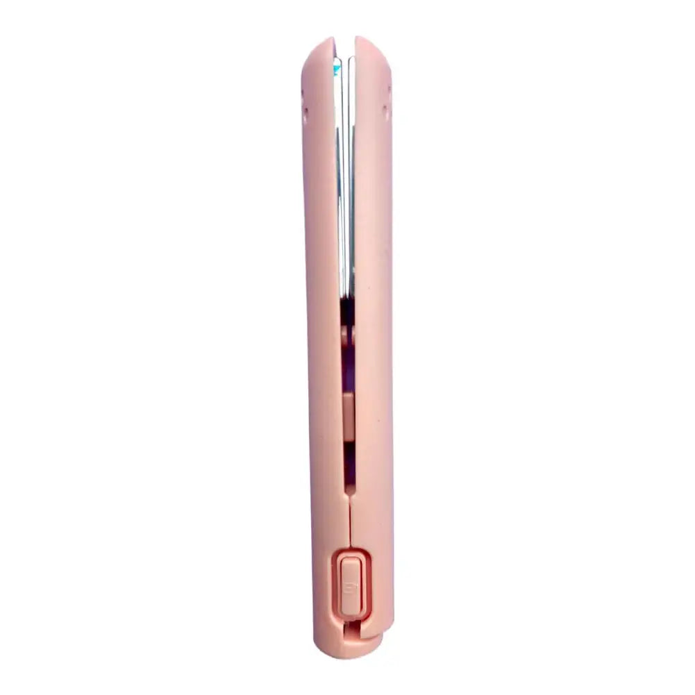 2-in-1 Mini Hair Straightener & Curler, Dual Purpose Curling Iron, Portable Curling Wand and Flat Iron Travel for All Hair Types