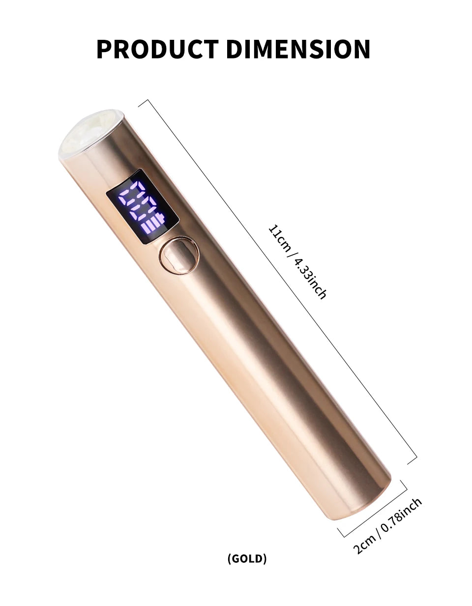 Rechargeable Portable UV LED Nail Lamp - Gel Polish Drying Desk Stand Light Support Base for Nail Art