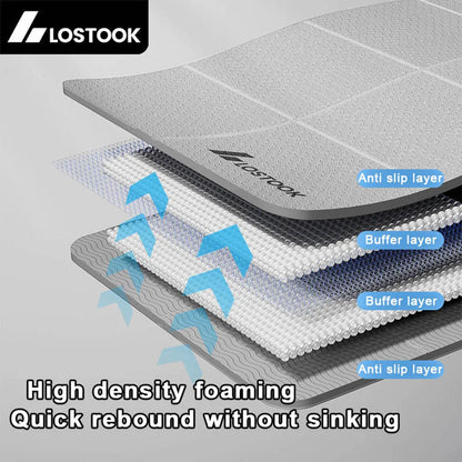 Foldable Yoga Mat 4mm Thick TPE Easy to Store for Travel Exercise Mat for Yoga Pilates Home Workouts and Floor Exercises