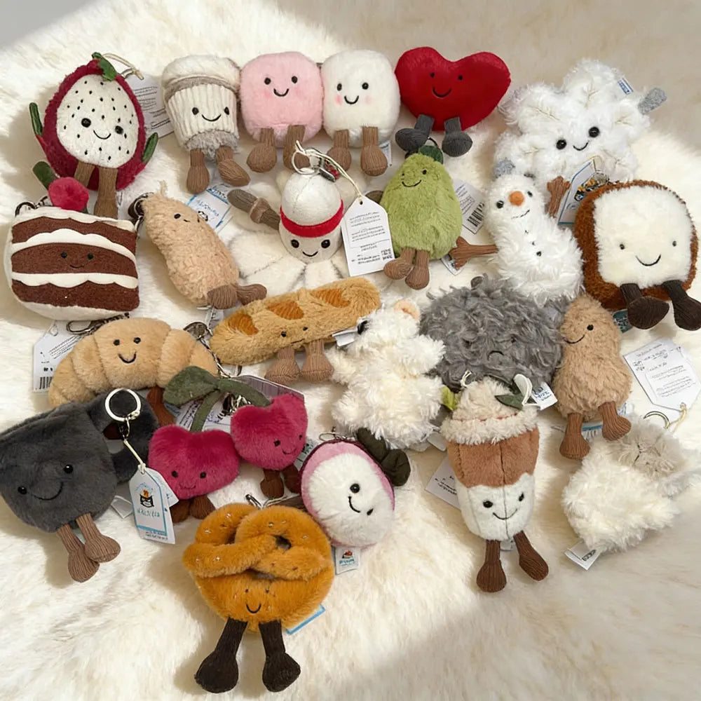Hot tea bag Jc Cute Plush Toy label cute girl bag charm plush toy keychain Kawaii plush toy Limited New Gift bag