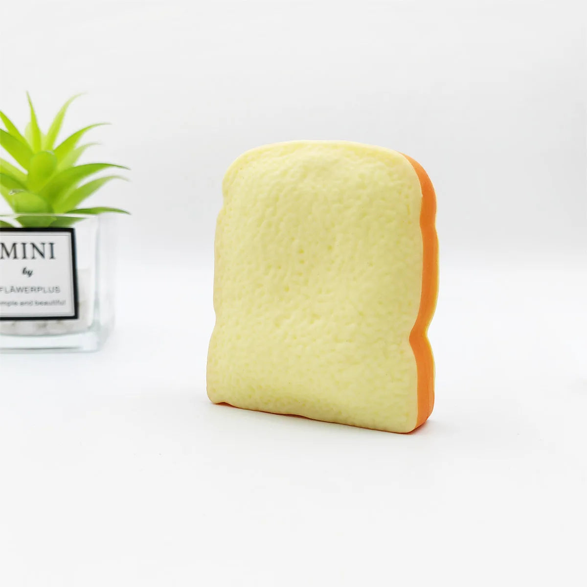 Soft Flour Toast Sliced Shape Bread Stress Toy Anxiety Relief Fake Food Toy for Adult Tricky Funny Birthday Gifts