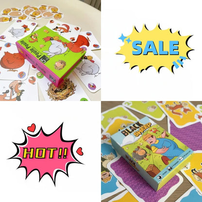 Hot Chicken Chiu Chiu Board Game Drecksau Dirty Pig Black Sheep Piou Piou Party Game Cards Intellectual Toy Kid Gift