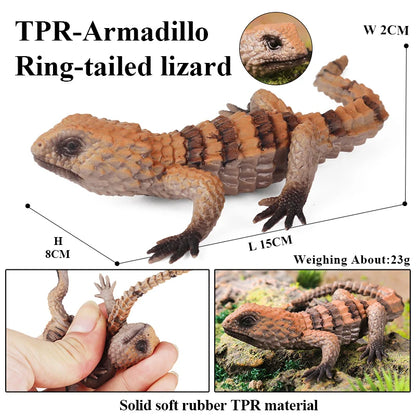 Oenux Insect Animal Wild Reptile Model Soft TPR Mantis Lizard Chameleon Housefly Gekko Action Figures Halloween Trick Kid Toy