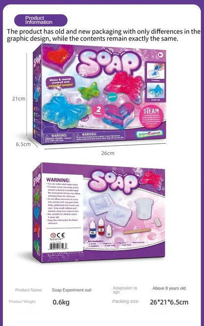 Children Magic Science Experiment Kit Handmade DIY Soap STEAM Educational Teaching Aids Primary School Student Toys Kids Gift