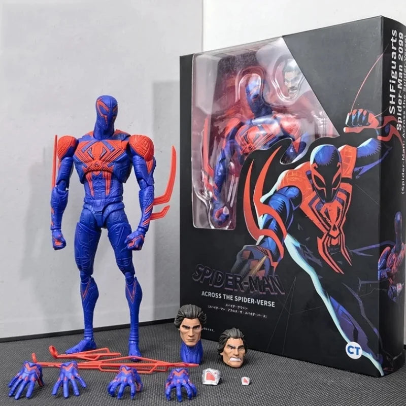 New CT Toys Spiderman Figure Mafex 185 Miles Morales 2099 Classic Costume Spider-Man Action Figure Anime Mafex185 Figurine Toys