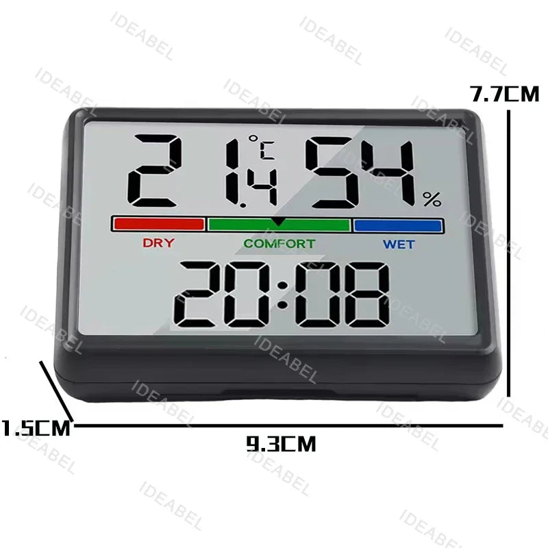 LCD Digital Thermometer Hygrometer Indoor Room Electronic Temperature Humidity Meter Sensor Gauge Weather Station For Home ﻿