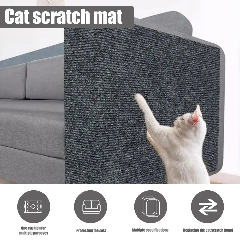 Trimmable Self-Adhesive Carpet Mat Pad Anti Cat Scratch Mat Cat Pet Scratcher Furniture Couch Corner Indoor Sofa Wall Protector