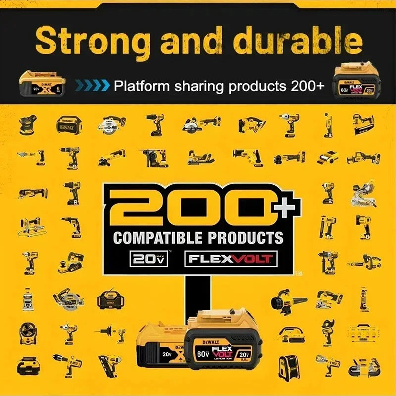 DeWALT Original Battery 20V/60V 9000mAh MAX FlexVolt for DCB606 DCB205 DCB206 DCB209 DCB182 Power Tool Air Transport