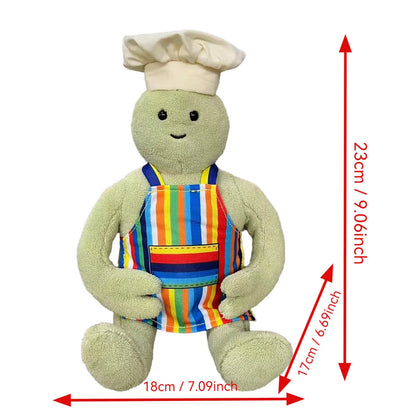 Anime Tiny Chef Show Plush Toy Cartoon Animation Suffed Doll Wearing Apron Collection Plushie Toy Kid Birthday Christmas Gifts