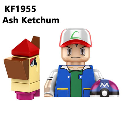 Pokemon Trainer Pikachu Charizard Building Blocks Ash Ketchum Misty Serena Mini Action Figure Toys