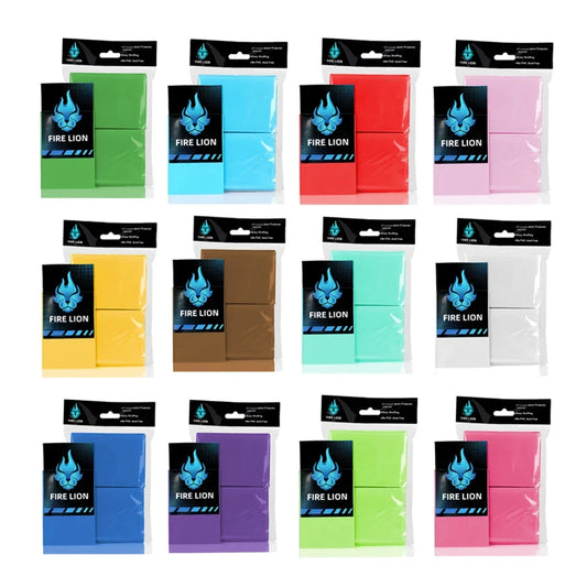 100PCS 62x89mm Colorful Matte Trading Card Sleeves Toploaders Fit YGO Sports Card Protector for Photocard Standard Cards