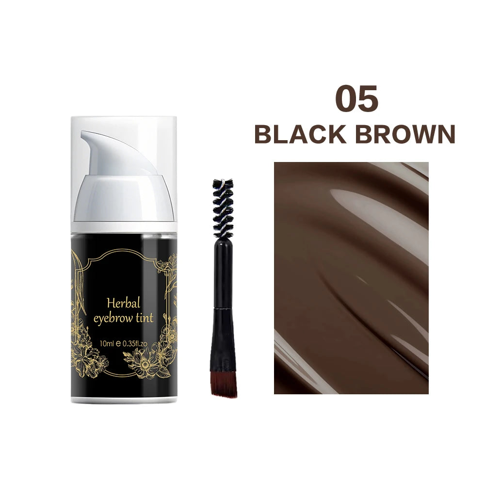 Professional Henna Brow Tint Kit Black Brown Waterproof & Long Lasting Eyebrow Dye for Home Use Natural Looking Brow Enhancer