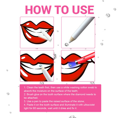 Tooth Gem Glue Dental Adhesive for Tooth Gems Diamond Kit Glue Teeth Crystal Jewelry Sturdy Tooth Jewelry Orthodontic Gel 7/10ml