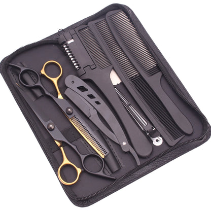 6'' Hair Scissors Professional Cutting Shears Thinning Hairdressing Razors Com Set Salon Barber & Home Japan Steel Dropshipping