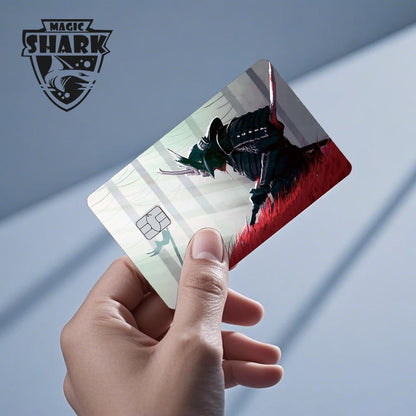 Magic Shark Cartoon Rabbit Warrior Flower Anime Chocolate PVC Sticker Film Skin Cover for Debit Credit Card