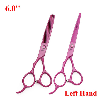 6.0'' Left Hand Professional Hairdressing Hair Scissors Cutting Shears Thinning Salon Barber Home Japan Steel Dropshipping A8001